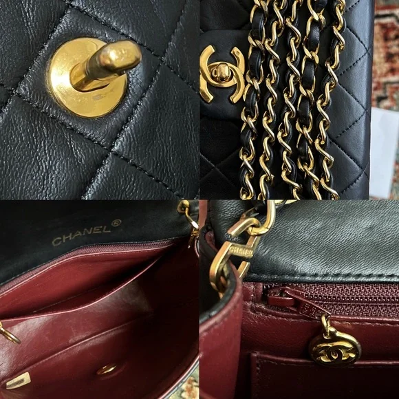 SOLD**Chanel Vintage Classic Mini Square Single Flap Bag - Picture 11 of 12